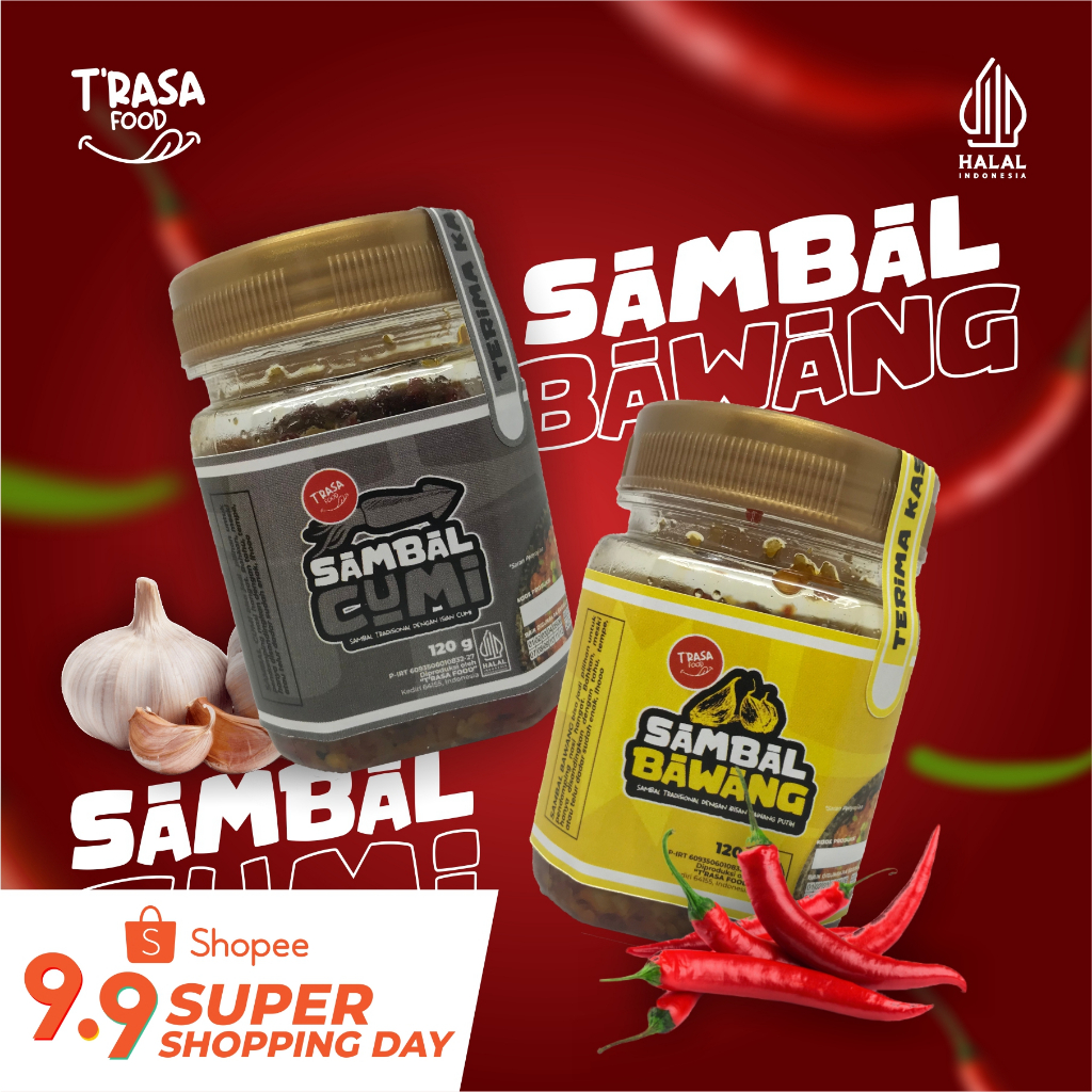 

T'RASA FOOD - Paket DUO 120g - (Sambel Cumi-Sambel Bawang)