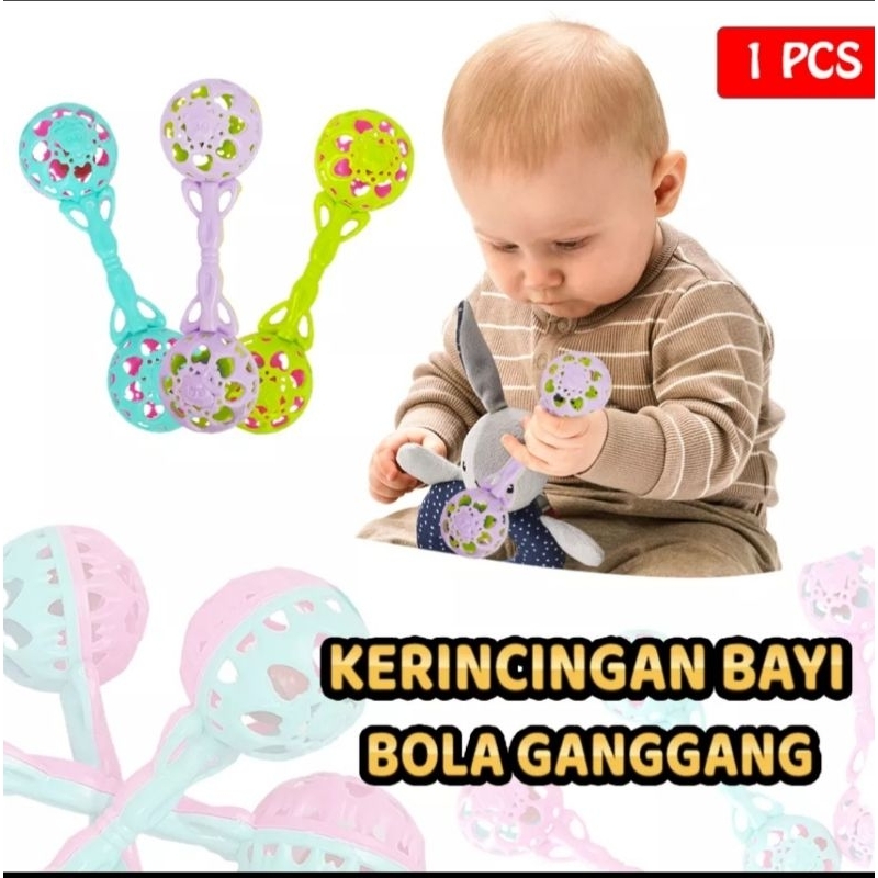 Mainan Anak Barbel Kerincingan Untuk Bayi / Mainan Bayi / Kerincingan