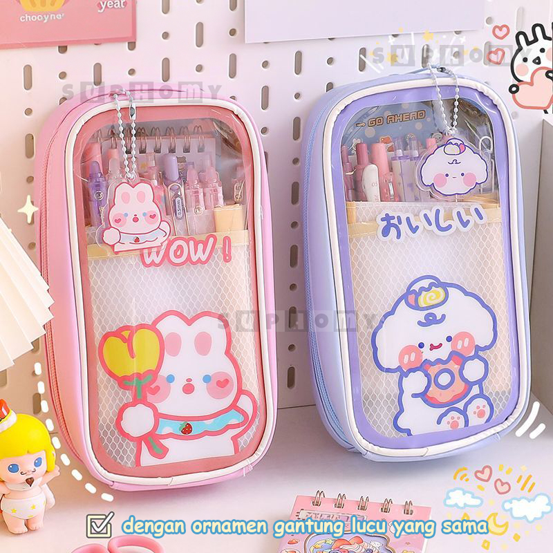 

Tas Penatempat Pencil Tas Pensil Kotak Pensil Aesthetic Tempat Alat Tulis Bahan Pvc Berkapasitas