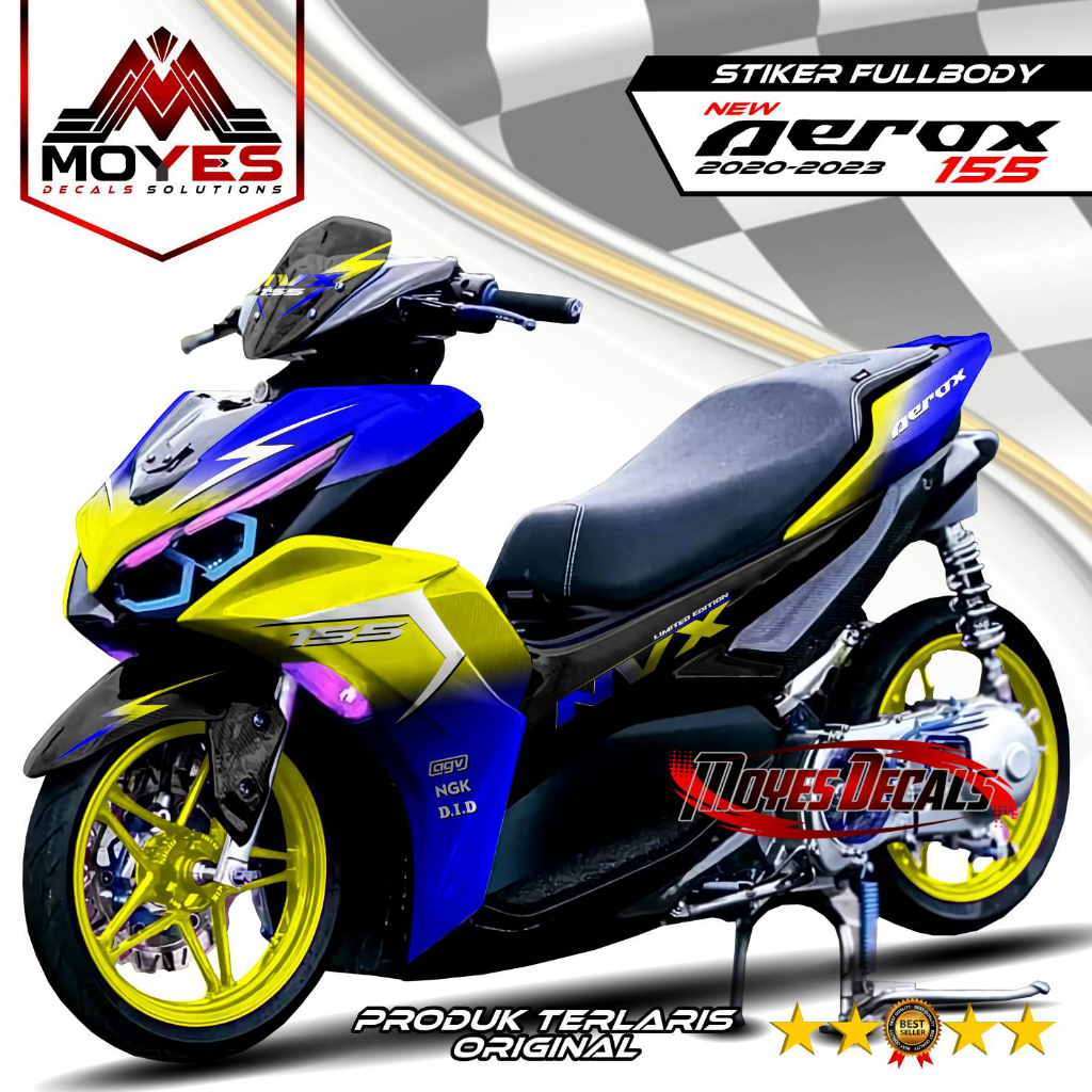 BUNGLON Decal Aerox 155 NEW Fullbody // Stiker Variasi Aerox Lama 155 Full Blok RACING