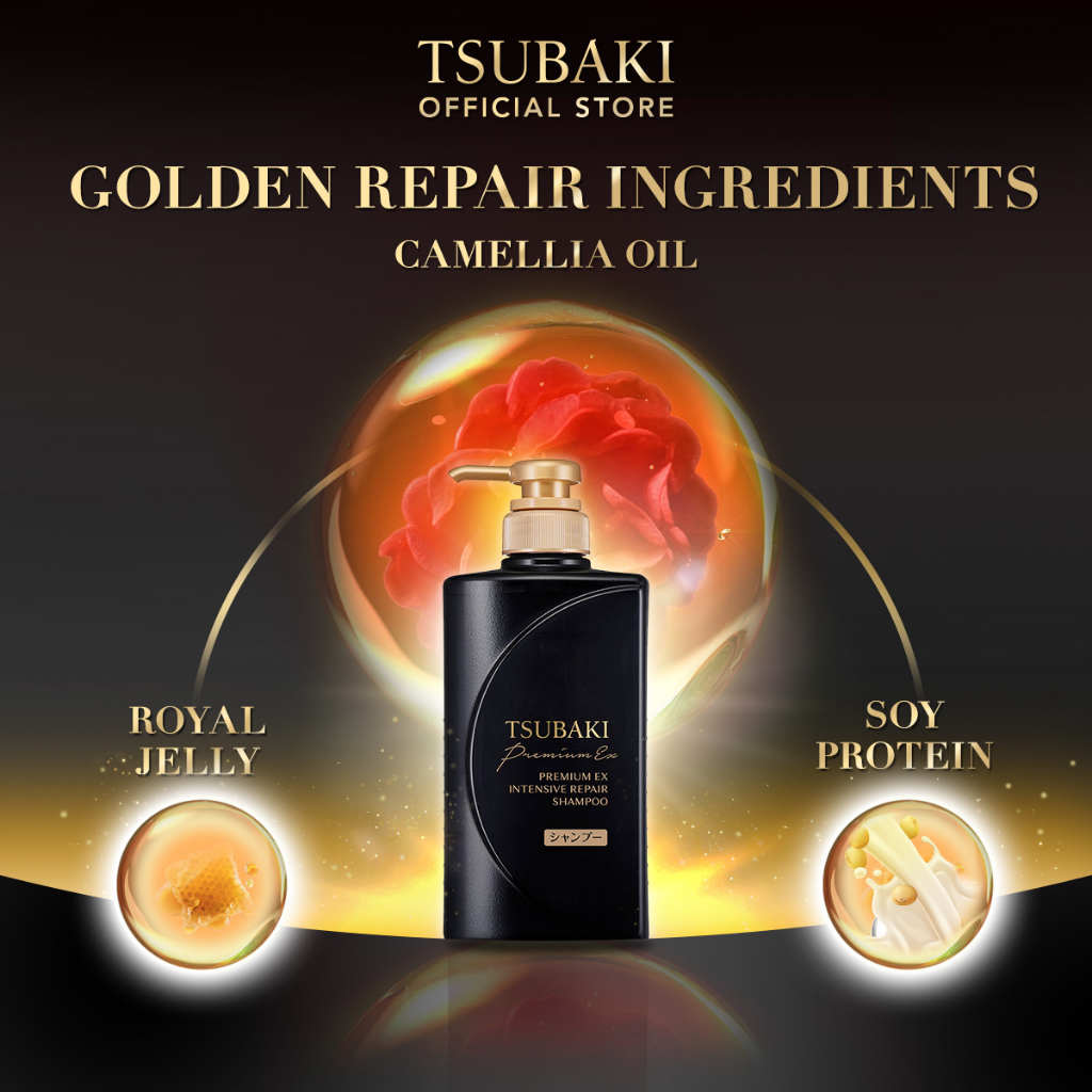 Tsubaki Premium Ex Intensive Repair Shampoo + Senka PW Vibrant White Facial Foam (Free)