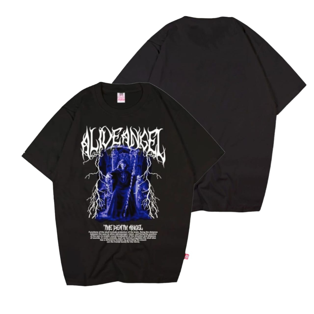 KAOS DISTRO PRIA ORIGINAL BAJU ALIVE ANGEL TSHIRT THE DEATH ANGEL / KAOS METAL / KAOS ORIGINAL STREE