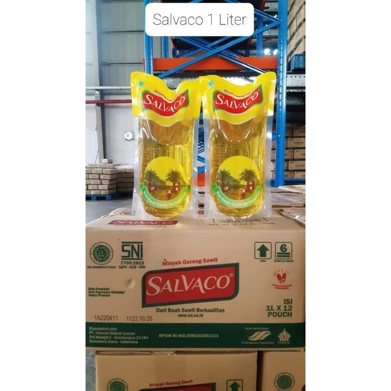 MINYAK GORENG SALVACO 2 LITER (1 Liter dapat 2 pcs)