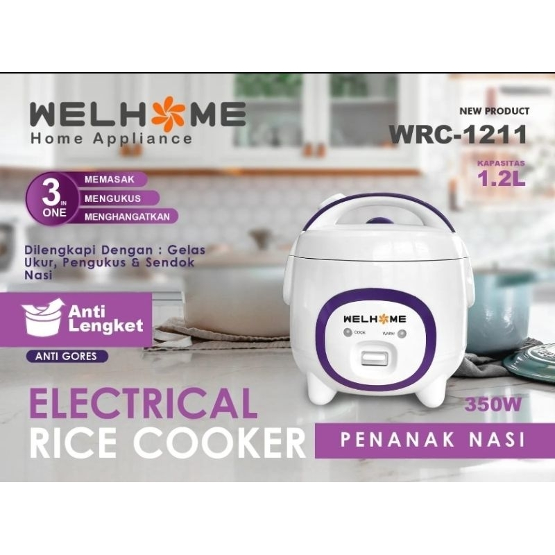 WELHOME WRC 1211 MAGIC COM - Penanak Nasi WELHOME - Rice Cooker WRC-1211 1.2 Liter