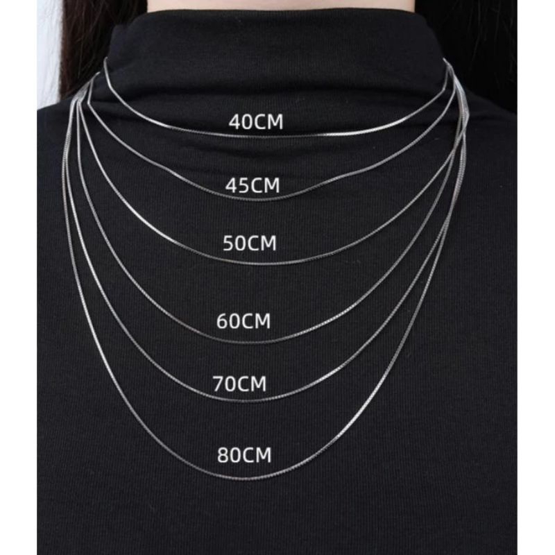 Kalung pria dan Wanita Titanium Stainless Model Belut