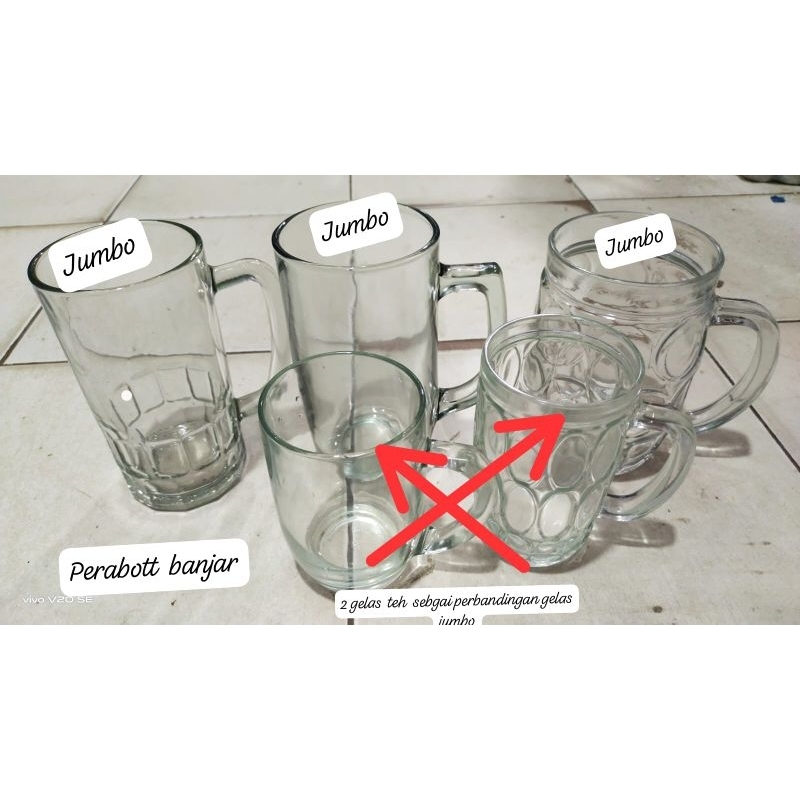 GELAS KACA JUMBO / GELAS KACA BULAN PUASA GELAS