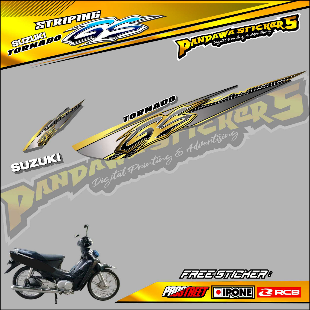 STRIPING VARIASI SUZUKI TORNADO GS / STIKER MOTOR SUZUKI TORNADO GS