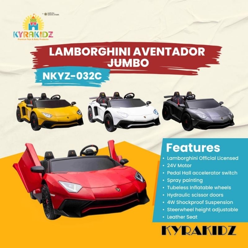 Mobil aki anak Lamborghini Aventador JUMBO STANDARD NKYZ-032C NKYZ032C NKYZ 032C