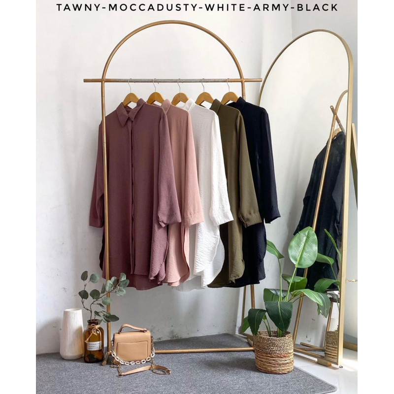 Kinara tunik/Tunik polos crinkle/ tunik simple dan elegan