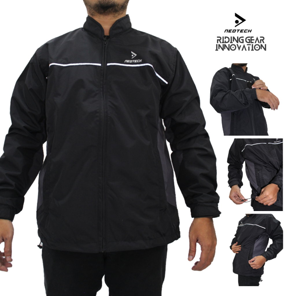 Neotech CAVALEIRO V1.0 Black | Jaket Anti Angin , Ada Ventilasi