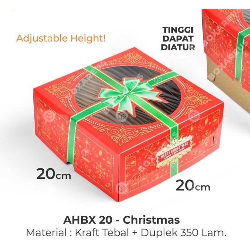 Box Cake Natal Pita / Box Kue Christmas / Box Natal