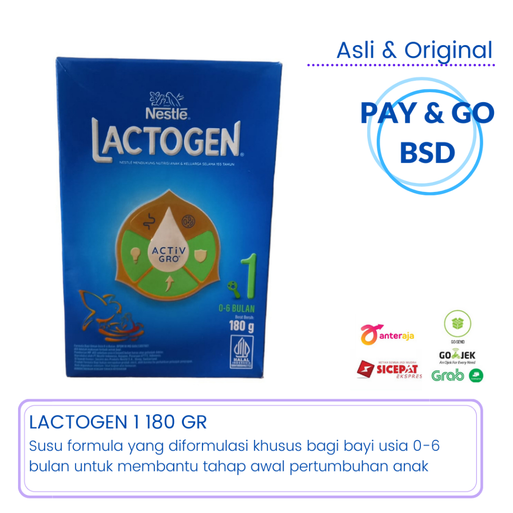 LACTOGEN 1 SUSU FORMULA 0-6 BULAN 180g