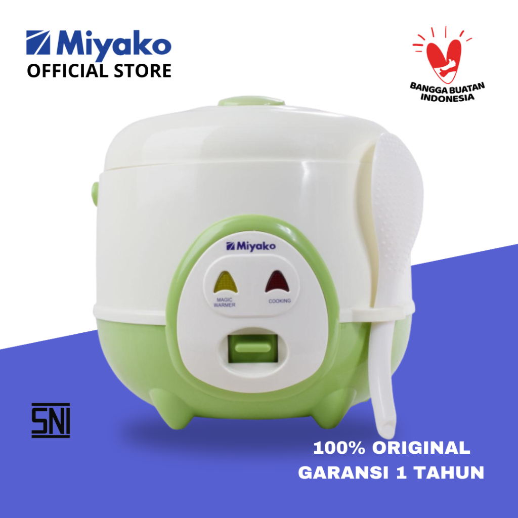 Magic Com Mini Miyako MCM606ABGS  Rice Cooker 0.6 Liter - Green