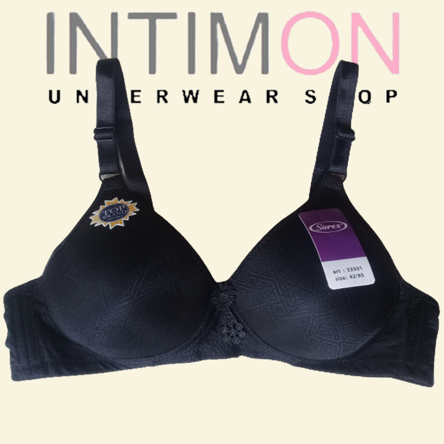 BH BRA SOREX 33501 TANPA KAWAT CUP BESAR BUSA TIPIS FULL CUP ORIGINAL SOREX MOTIF CANTIK RENDA BROCA