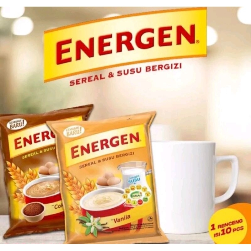 

Energen coklat kemasan sachet 34gr 1 rtg is 10 sachet
