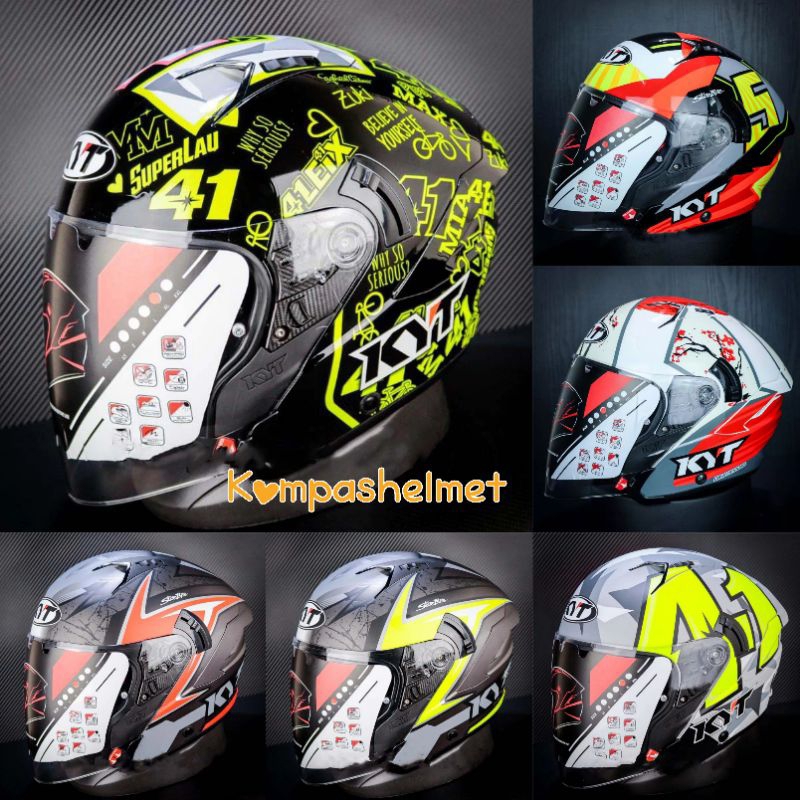 Helm KYT NFJ MOTIF SERIES ORIGINAL KYT/DOUBLE VISOR