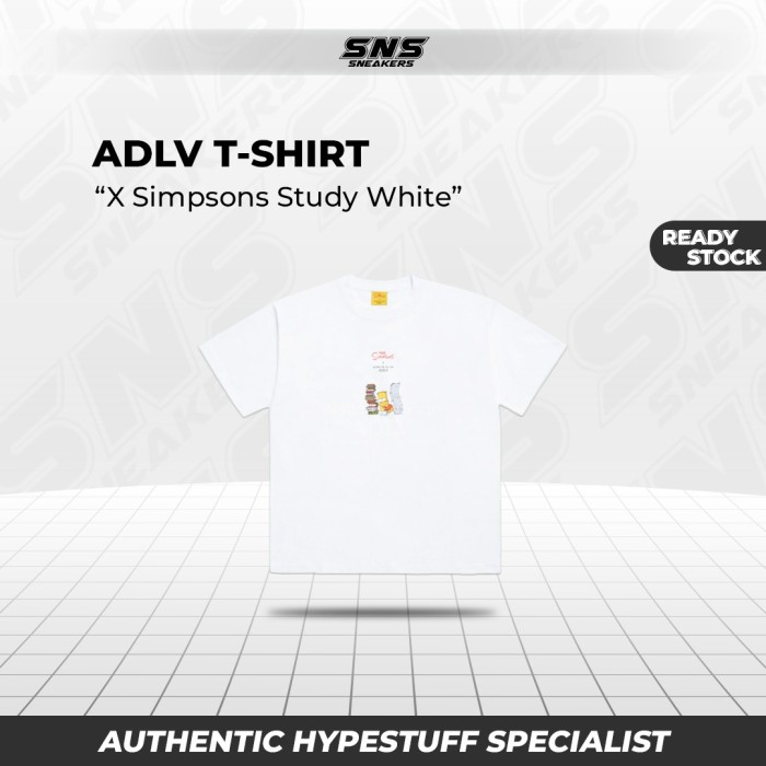 ADLV x Simpsons Study White Tee 100% Original Authentic