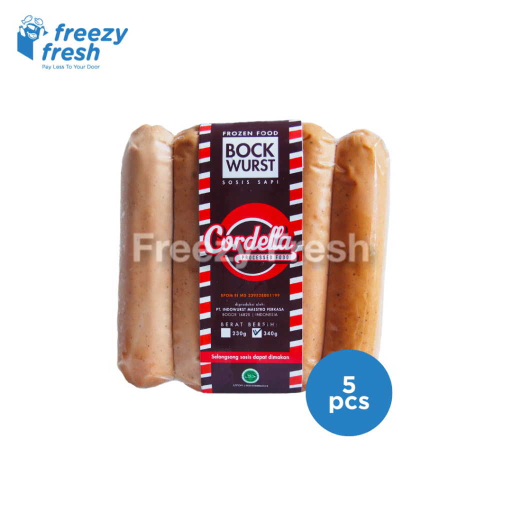 

Sosis Sapi Premium Bockwurst Isi 5 by Cordella