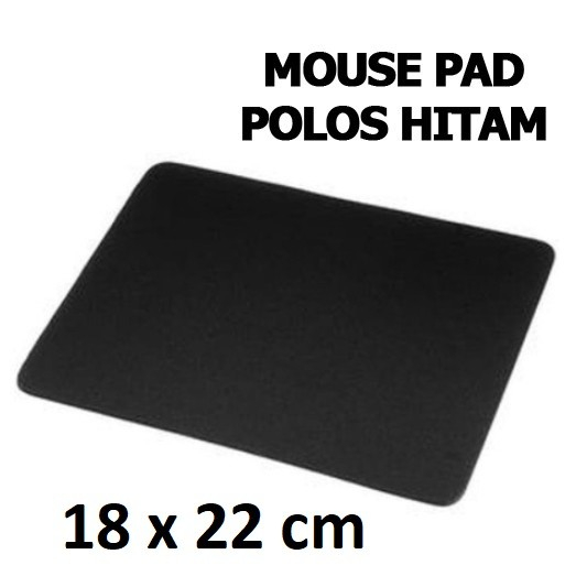 MOUSEPAD MOUSE PAD ALAS HITAM POLOS 22 X 18 MURAH STANDARD OFFICE MURAH