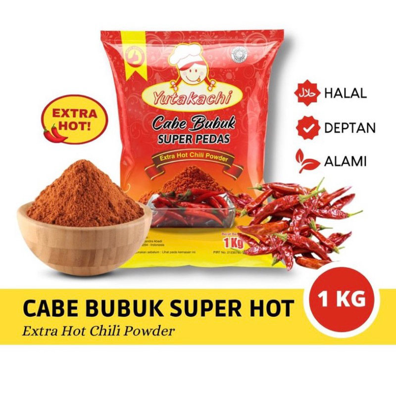 

YUTAKACHI CABE BUBUK HALUS SUPER PEDAS 1 KG CHILI POWDER