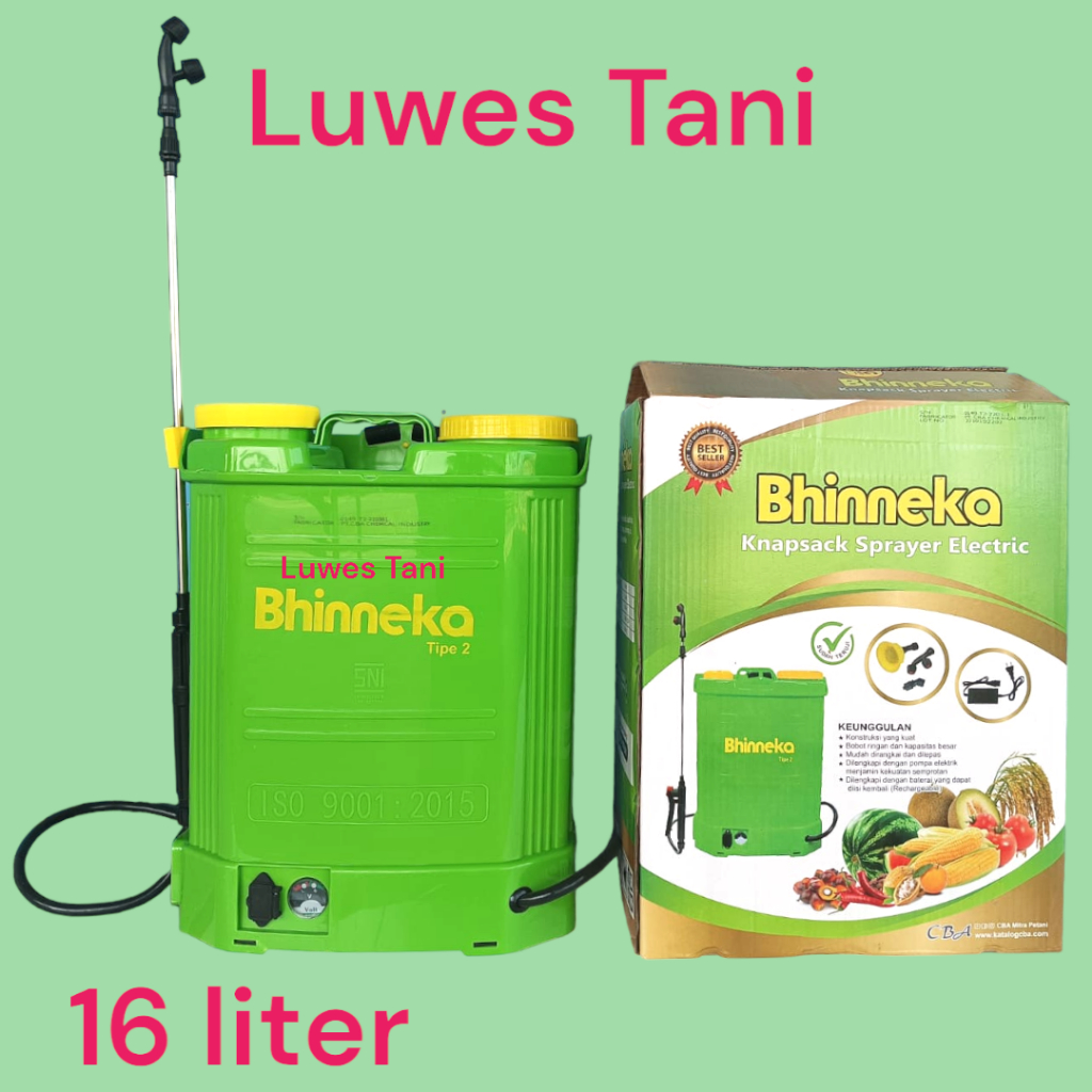 Bhinneka knapsack sprayer elektrik 16 liter