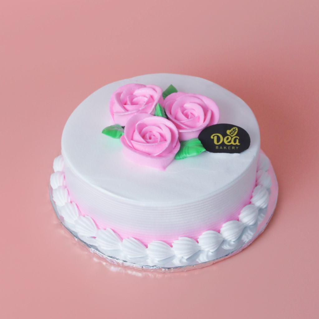 (Kue Ulang Tahun/Kue Tart) Whipping Tart Flower Style Dea Bakery (diameter 15 cm)