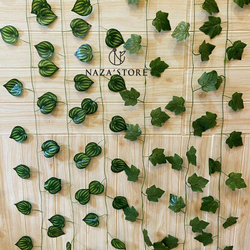 Daun Rambat Plastik Juntai Semangka Anggur Hiasan Dinding Panjang 2 Meter