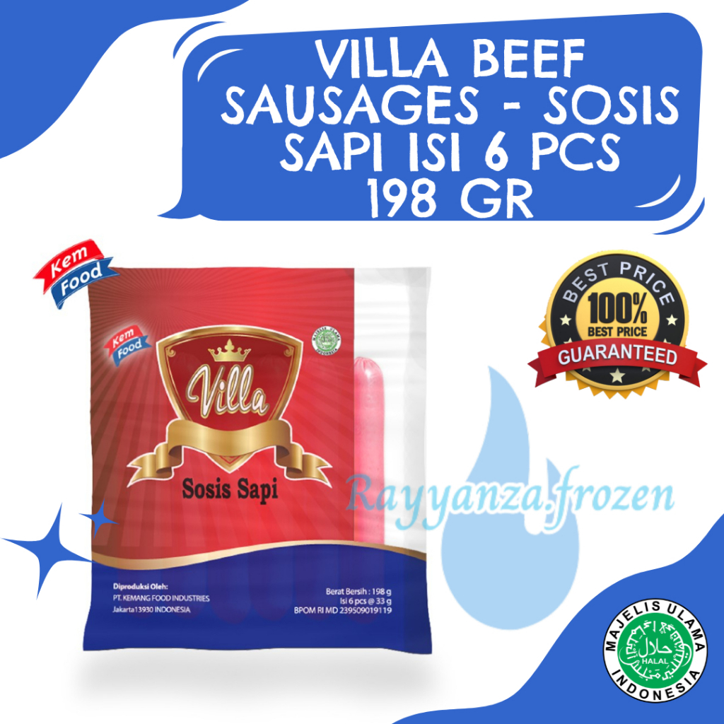 

Villa Beef Sausages Daging Sosis Sapi 198gr