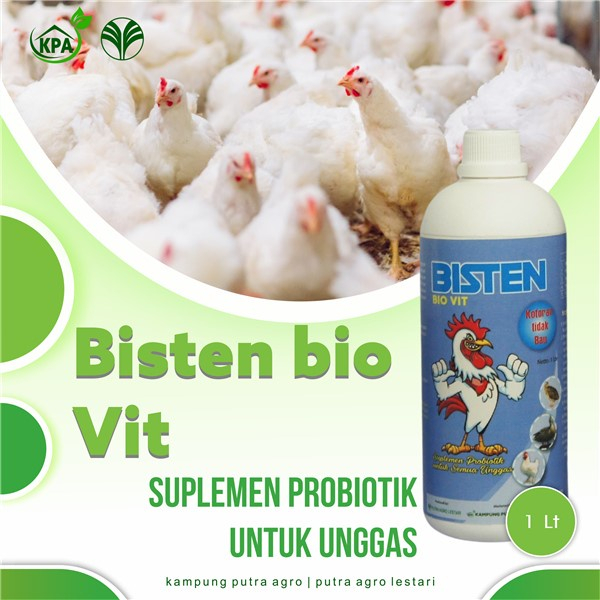 OBAT SUPLEMEN PROBIOTIK UNTUK AYAM BEBEK PUYUH CEPAT GEMUK - KOTORAN KERING&TIDAK BAU - BISTEN BIO V