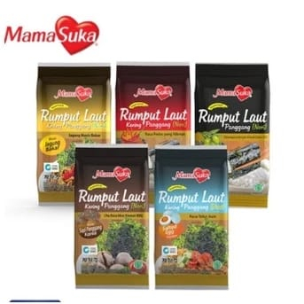 

MAMASUKA RUMPUT LAUT NORI SEAWED ISI 2 x 4.5gr / NORI BENTO SUSHI / TAO KAE NOI CRISPY SEAWEED DAN ORIGINAL 32g