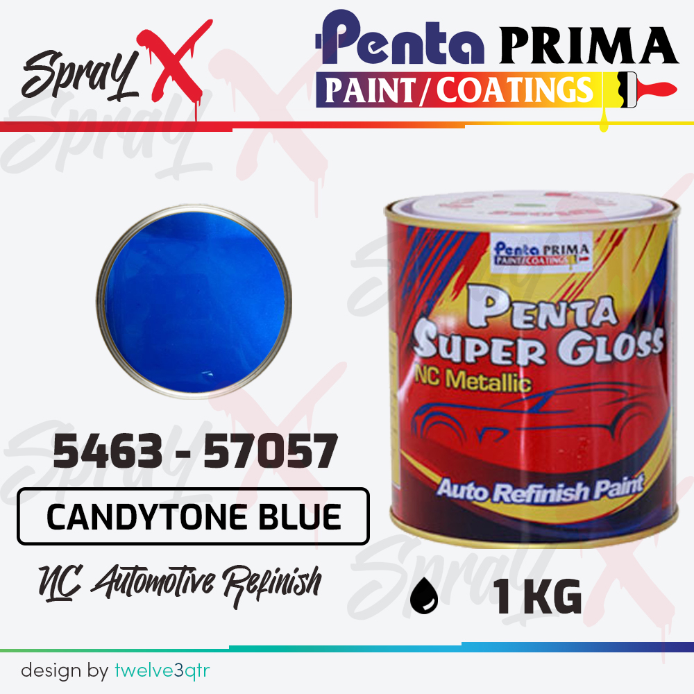 PENTA SUPER GLOSS NC CANDY BLUE 5463 - 57057 1 KG / BIRU CANDY