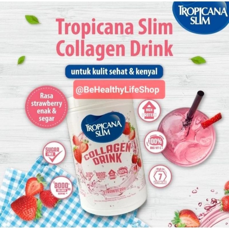 Tropicana Slim Collagen Drink Strawberry/Tropicana Slim 7 Fruits Fiber Daily