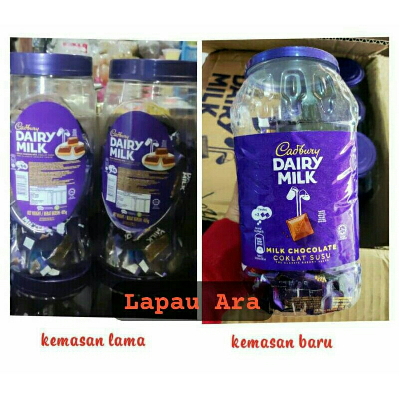 

Coklat Cudbury Dairy Milk Toples Malaysia Isi 90pcs