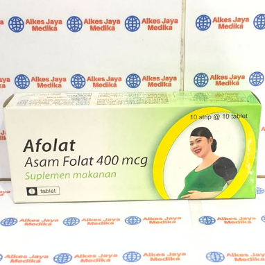 Afolat 400 mcg Box Isi 100 Tablet - Asam Folat