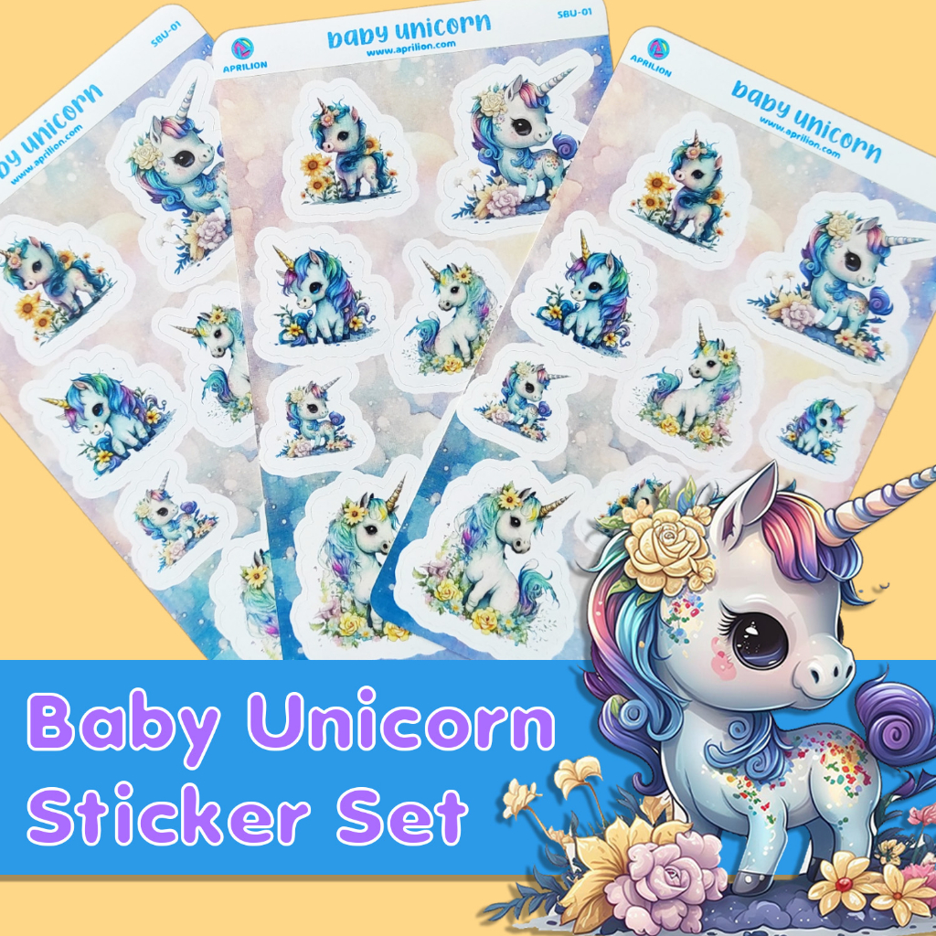 

Seri Baby Unicorn Sticker Set untuk Laptop Diary Jurnal Planner