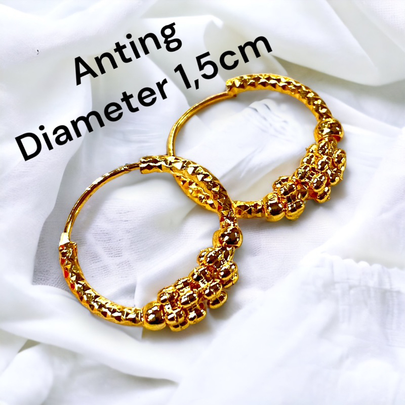 Anting wanita //anting ring //anting gipsi // perhiasan anting// anting lapis emas