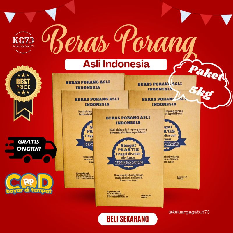 Beras Porang Paket 5Kg