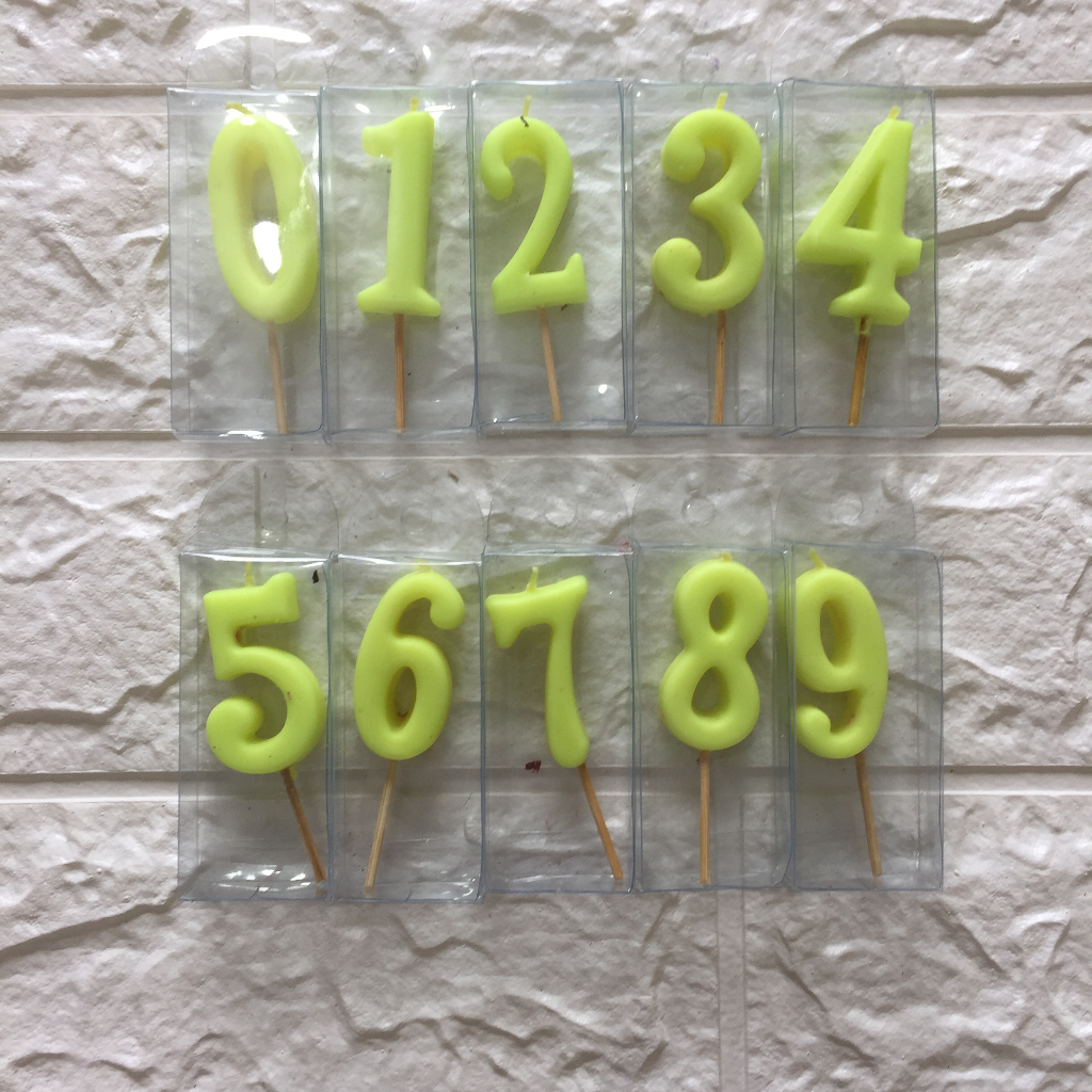 Lilin Ulang Tahun / Lilin KUNING / Lilin Angka KUNING KECIL