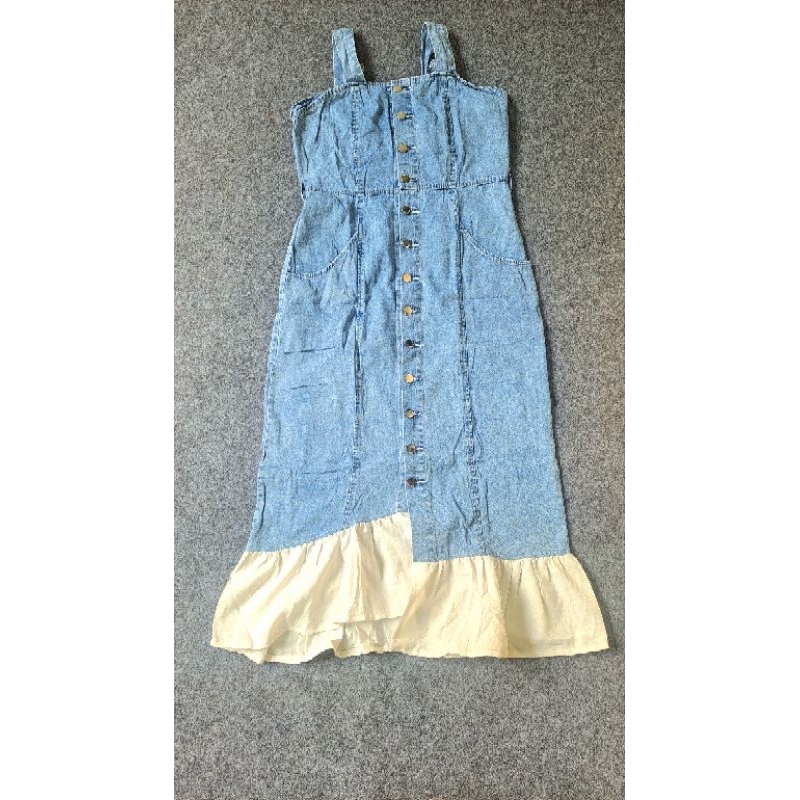 Preloved Dress Overall baju Kodok jeans denim