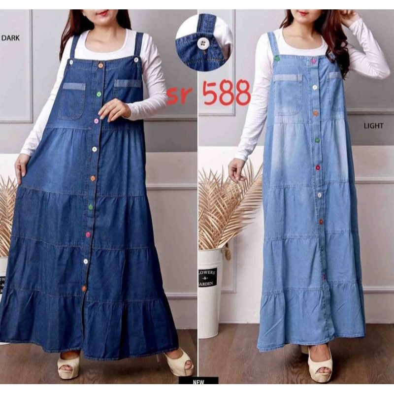 Gamis kodok Jeans / Overall Gamis Overall
