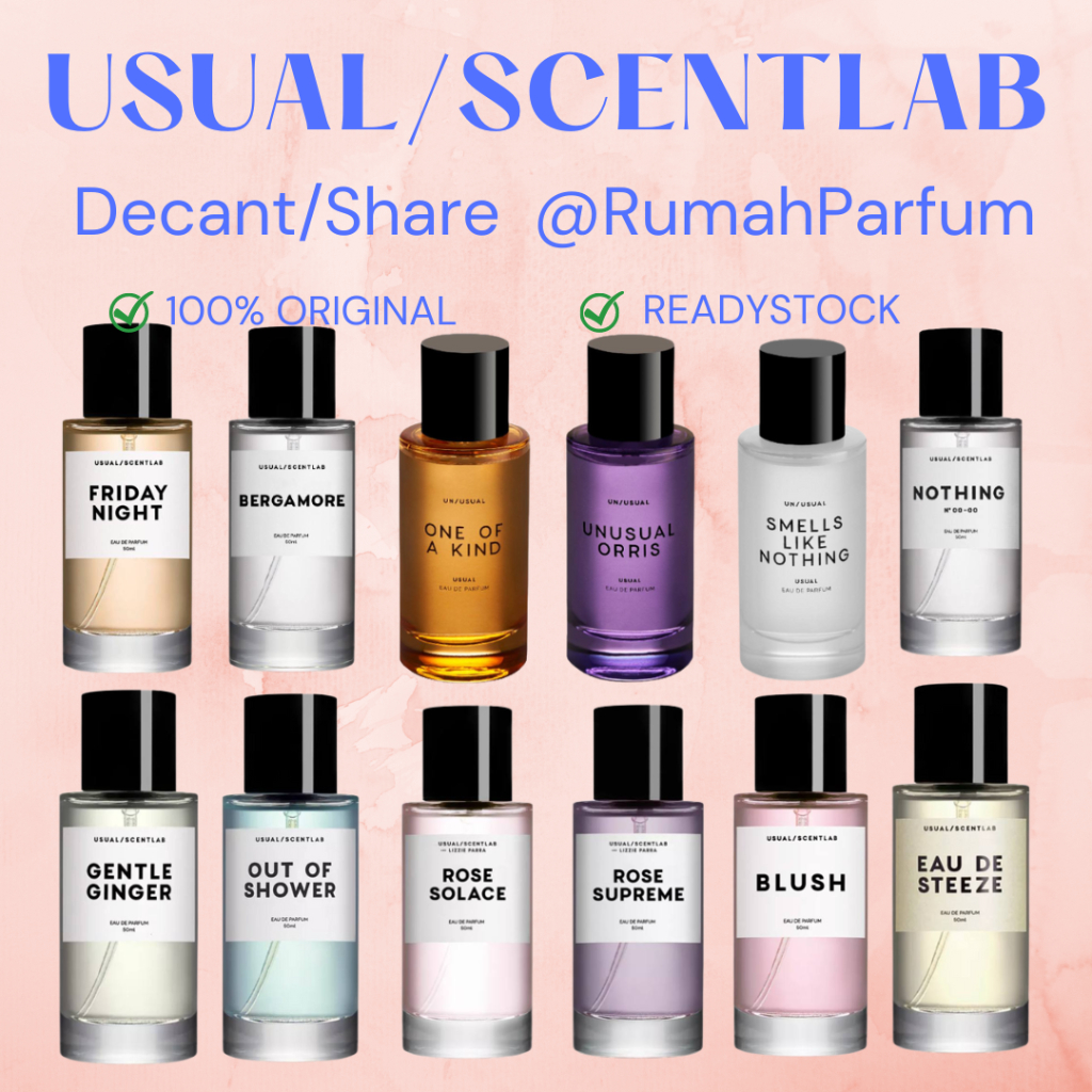 Decant Usual Scentlab Blush Out of Shower Gentle Ginger Smells Like Nothing