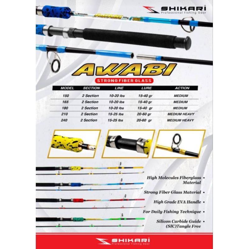Joran Pancing Laut Drag 16 KG Daido Shikari Awabi 180cm