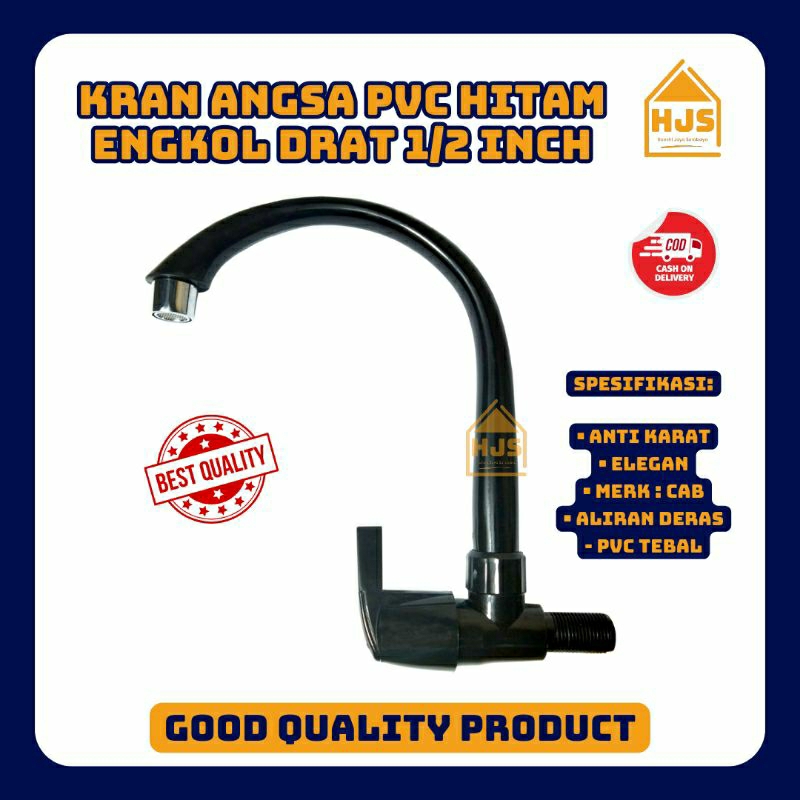Kran Angsa Model engkol PVC / keran cuci piring hitam / Kran Air Cuci Piring Plastik Model Angsa / k