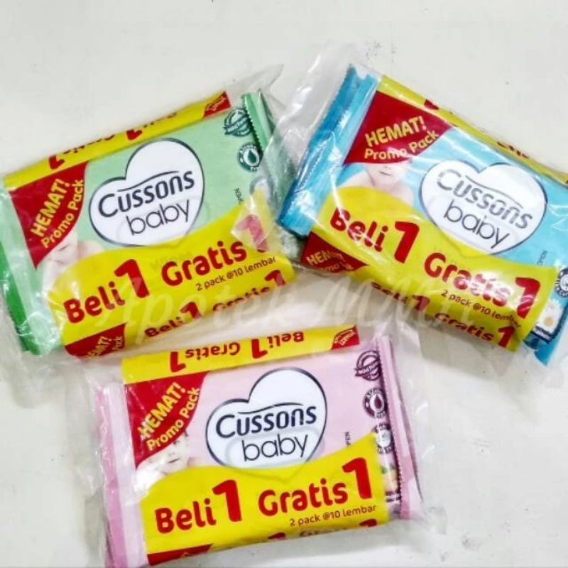 Tisu Basah Cussons Baby Wipes 10's Beli 1 Gratis 1 / Promo Tisu Basah