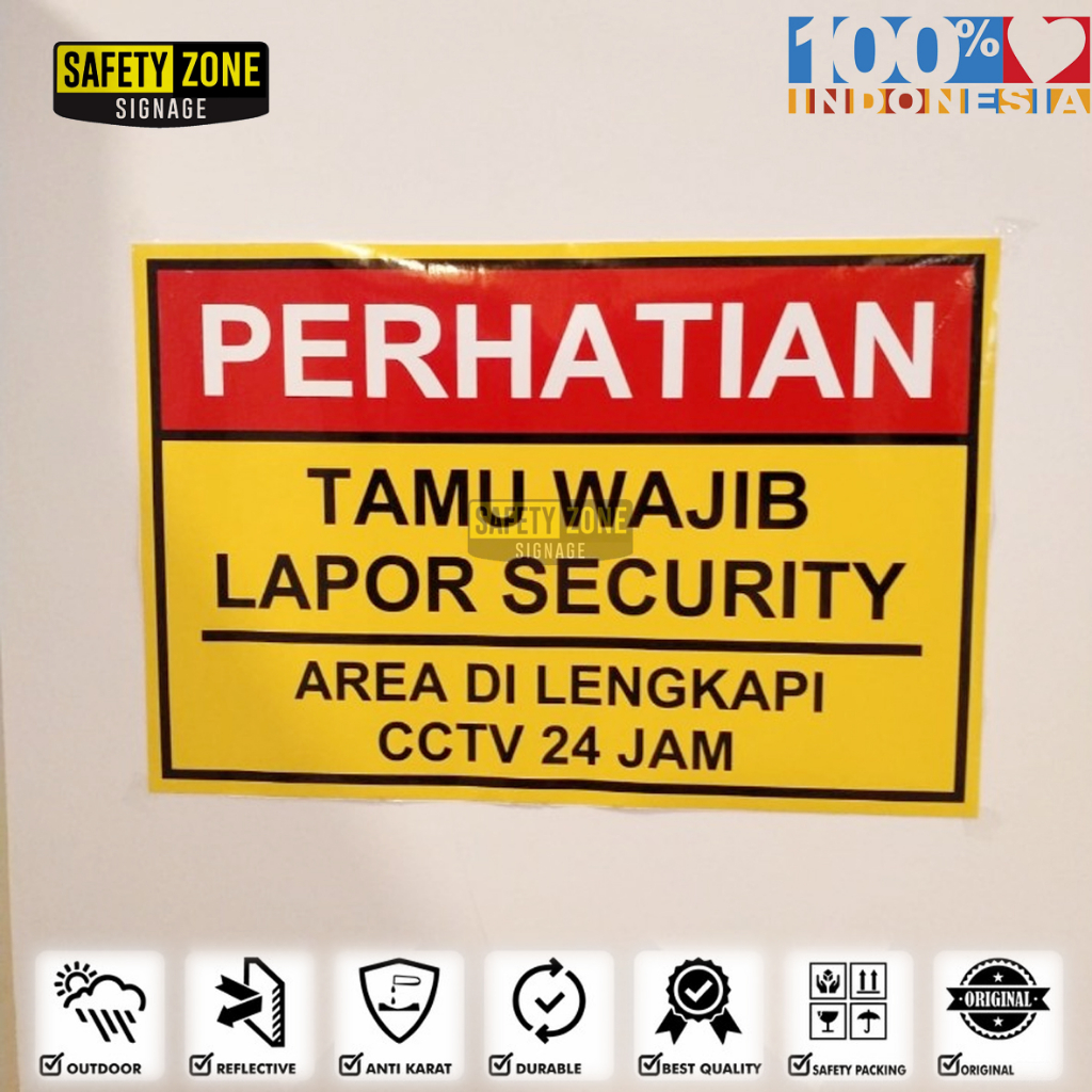 

Sign Sticker Tamu Wajib Lapor scurity