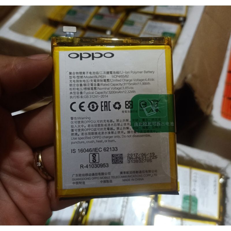 Batre Baterai Oppo F3 - F5 Blp631 Batre oppo F5 Blp631 Baterai oppo Blp631 Ori