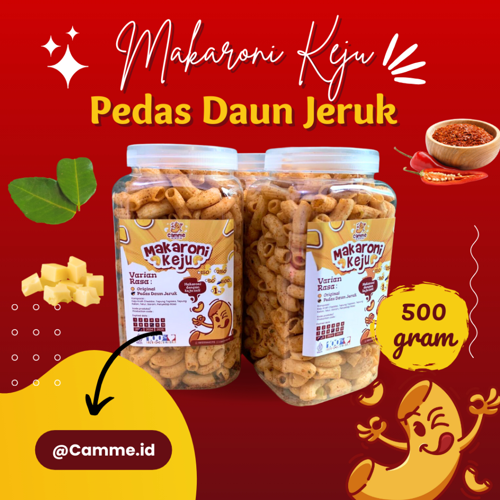 

Makaroni Keju Pedas Daun Jeruk 500gr Homemade Gluten Free | Keju Cheddar dan Edam