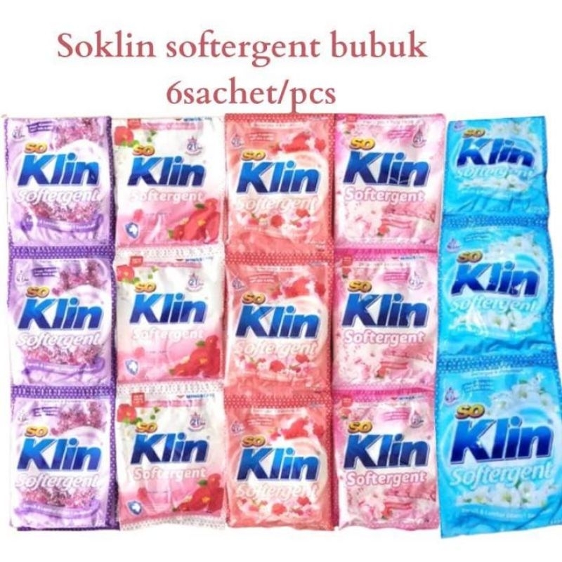 Detergent soklin bubuk 41g, (isi 12sachet)