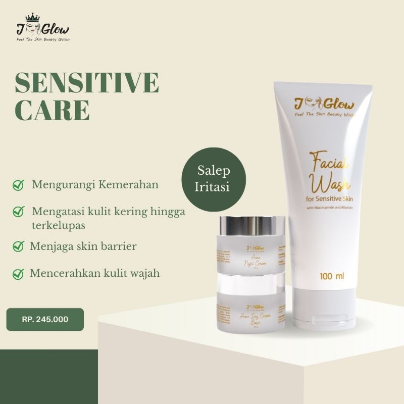 paket sensitive acne jglow / sensitive acne jglow / beauty jglow / jglow skincare / jglow / cantik j