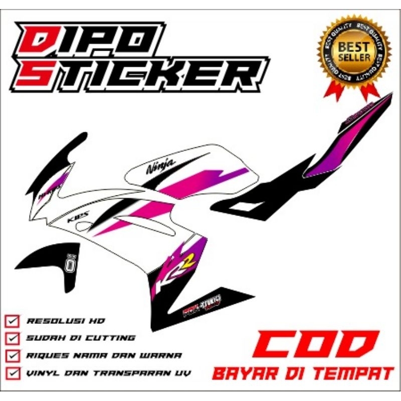 Sticker striping ninja rr new custom serpico bisa riquest